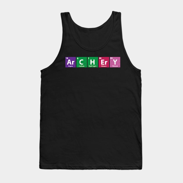 Archery periodic table- Archer or bow hunter retro T-shirt Tank Top by tmuzaa